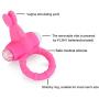 LEADO Adult Mini Penis Rings Silicone Rabbit Vibrator Cock Ring Sex Toys for Men/Women-Pink