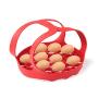 WYJP Pressure Cooker Sling Silicone Bakeware Sling for Instant Pot 6 Qt/8 Qt Anti-scalding Bakeware Lifter Steamer Rack Red, Dishwasher Safe