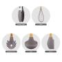Dozenla Bamboo Handle Silicone Kitchenware Non-stick Pan Shovel Coland Cookware Sets