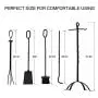 ComfyHome Fireplace Tools, 9.4 x 9.4 x 31.9 inches, Dark