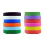 M-online Silicone Bracelets Blank Adult Rubber Wristbands Mixed Colors 12pcs/Pack Party Accessories Favor