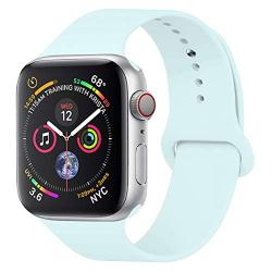 YANCH Compatible with for Apple Watch Band 38mm 42mm 40mm 44mm, Soft Silicone Sport Band Replacement Wrist Strap Compatible with for iWatch Series 4/3/2/1, Nike+,Sport,Edition