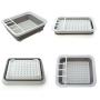 Draining rack folding silicon draining basket draining basket slim kitchenware easy dish storage dish stand stand drainer chopstick stand with monotone storage Northern Europe bicolor basket
