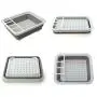 Draining rack folding silicon draining basket draining basket slim kitchenware easy dish storage dish stand stand drainer chopstick stand with monotone storage Northern Europe bicolor basket