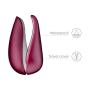 Womanizer Liberty Silent Lay On Vibe for Her, Lubricant Included, Clitoral Stimulating Pleasure Air Technology with 6 Intensity Levels, red Wine