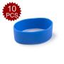 GOGO 10 PCS Wide Silicone Wristbands Rubber Bracelets, Party Favors