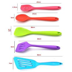 Kitchen Silicone Scraper Set - Kitchen Silicone Kitchenware Gadget, Non-stick Cooking Silicone Scraper Cooking Utensils, 6-piece set