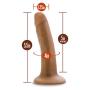 Blush 5.5 inch Satin Smooth Silicone Dildo Suction Strap On Base