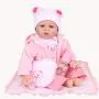 CHAREX Realistic Reborn Baby Doll Girls, Handmade Lifelike Silicone Weighted Dolls, 22 Inch Reallife Newborn Baby Dolls with Bear, Gifts/Toys for Kids Age 3+, EN71 and ASTM F96