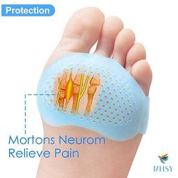 MHSY Metatarsal Pads for Women and Men, 4PCS Ball of Foot Cushions for Metatarsalgia Neuroma Mortons Neuroma Pads Atrophy Burning Sensations Relieve Pain