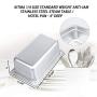 4" Deep Steam Table Pan 1/4 Size, 3 Quart Stainless Steel Anti-Jam Standard Weight Hotel GN Food Pans - NSF (10.43&quotL x 6.37&quotW)