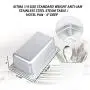 4" Deep Steam Table Pan 1/4 Size, 3 Quart Stainless Steel Anti-Jam Standard Weight Hotel GN Food Pans - NSF (10.43&quotL x 6.37&quotW)