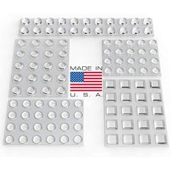 Clear Adhesive Bumper Pads 106-PC Combo Pack (Round, Spherical, Square) - Sound Dampening Transparent Rubber Feet for Cabinet Doors, Drawers, Glass Tops, Picture Frames, Cutting Boards