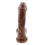 8 Inches Brown Silicone Realistic Dildo Penis Cock with Strong Suction Cup Adult Sex Toys for Women Sex Products Beginner Dildo