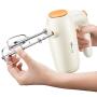 BINZHI Eggbeater Electric Household Mini Beater Cream Baking Mixer Eggbeater Handheld - White Kitchen gadget