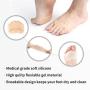Ball of Foot Pads - Metatarsal Cushions - Soft Gel Silicone Forefoot Pads for Pain Relief 2 Pairs Skin and White