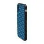 Navy and White Rubber Phone Case,Circles with White Polka Dots Ancestral Folk Evil Eye Style Tile Compatible with iPhone XR