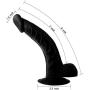 RJFAB 9 Inch Realistic Double Layer Silicone Toy with Strong Suction Cup