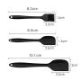 Yuybei-Home Silicone kitchenware 5-Piece Black Silicone Baking Set Durable Silicone Heat Resistant 446°F Seamless Non-Stick Kitchen Mixing Cooking Baking Utensils Nonstick Heat Resistant Tools