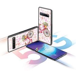 Samsung Galaxy S10 5G Case,Flexible Soft TPU Cover Shell,Slim Silicone Black Rubber Non-Slip Durable Design Protective Phone Case for Samsung Galaxy S10 5G -Bicycle
