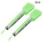 Craig 2pcs Stainless Steel Nylon Square Head Kitchen Tongs BBQ Tongs Utility Tong Cookingl Kitchen Tongs Green