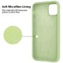 Caka Silicone Case for iPhone 11 Liquid Silicone Case Soft Protective Shockproof Microfiber Lining Gel Rubber Anti Scratch Case for iPhone 11 (6.1 inch)(2019 Release)(Matcha Green)