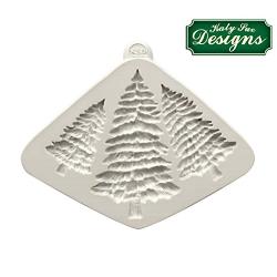 Fir Trees Silhouettes Silicone Mold for Cake Decorating, Cupcakes, Sugarcraft, Candies and Clay, Food Safe, Made in the UK