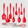 Hylotele 10Pcs Cooking Kit Silicone Nonstick Cooking Baking Kitchenware Utensil Set