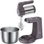 BINZHI Eggbeater Electric Household Desktop Automatic Eggbeater With Barrel Cream Machine Baking Dough Mixer - Brown Kitchen gadget