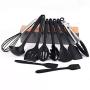 Gwjs Silicone Stainless Steel Kitchenware, Non-stick Heat-resistant Cookware Kitchenware Set Kitchen Gadget Kitchen Tool-ten Piece Set 28cm(11inch)