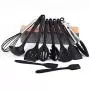 Gwjs Silicone Stainless Steel Kitchenware, Non-stick Heat-resistant Cookware Kitchenware Set Kitchen Gadget Kitchen Tool-ten Piece Set 28cm(11inch)