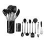 Per Newly Cooking Utensil Sets Silicone Kitchenware 9-Piece Set Kitchenware Cooking Shovel Spoon Set with Utensil Rack