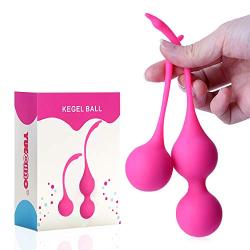 Silicone Ben Wa Balls for Beginner,Vaginal Weights, Pelvic Floor Exerciser,Doctor Recommeded for Bladder Control Enhanced & Vagina Tightening, Childbirth Recovery (Pink)