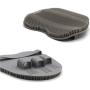 Soft Silicone Shower Brush, Body & Face & Short Hair Wash, Bath Exfoliating Skin Massage Scrubber, Dry Skin Brushing Glove Loofah, Fit for Sensitive and All Kinds of Skin (Blue+Gray)