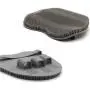 Soft Silicone Shower Brush, Body & Face & Short Hair Wash, Bath Exfoliating Skin Massage Scrubber, Dry Skin Brushing Glove Loofah, Fit for Sensitive and All Kinds of Skin (Blue+Gray)
