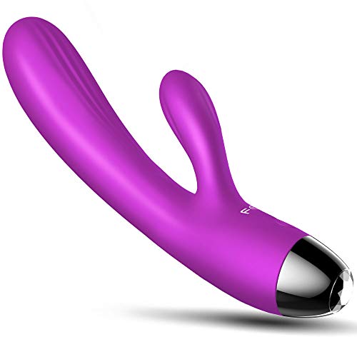 G Spot Rabbit Vibrator for Vagina and Clitoris Stimulation Dildo Vibrator with 7 Powerful Vibration Modes Rechargeable Dual Motor Sex Toys for Women and Couple