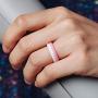 ThunderFit Womens Triangle Diamond Stackable Rings 4 Pack Thin Silicone Wedding Rings - 2.5mm Wide - 2mm Thick
