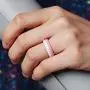 ThunderFit Womens Triangle Diamond Stackable Rings 4 Pack Thin Silicone Wedding Rings - 2.5mm Wide - 2mm Thick