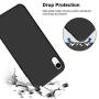 Anuck iPhone XR Case, Anti-Slip Liquid Silicone Gel Rubber Bumper Case with Soft Microfiber Lining Cushion Slim Hard Shell Shockproof Protective Case Cover for Apple iPhone XR 6.1" 2018 - Black