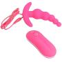 Loveria Vibrating Prostate Massager Anal Sex Toy for men 10-Frequency Vibrating Silicone Butt Anal Plug Vibrator Stimulator(Pink)