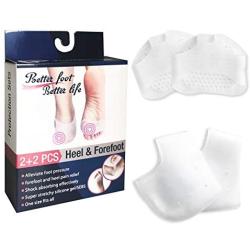 Metatarsal Pads Ball of Foot Cushions, Metatarsal Cushion Mortons Neuroma, Toe Separators Foot Pad, Breathable Silicone Heel Cushion & Cups, Silicone Heel Protectors