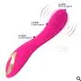 USB Magnetic Rechargeable Silicone 10 Frequency Magic Wand C-Lítoris V-?brátor Toys -Rose Red By Dwoon