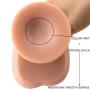 9.5 Inch Realistic Double Layer Silicone Toy with Strong Suction Cup