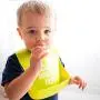 Simka Rose Silicone Bib - Waterproof Baby Bibs for Girls and Boys - Perfect for Babies and Toddlers - Easy to Clean Feeding Bibs - Excellent Baby Shower Gift - Set of 2 (Navy/Lime)
