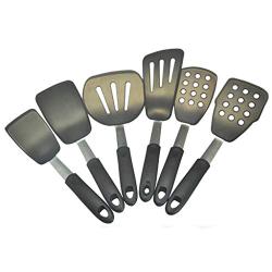 Ly-gctz Non-Stick Silicone kitchenware Set Cooking Tools Stainless Steel Kitchen Cooking Spoon Shovel Silicone Spatula Set Spoon