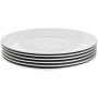 AmazonBasics 6-Piece White Dinner Plate Set