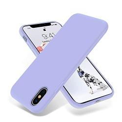 OTOFLY Liquid Silicone Gel Rubber Full Body Protection Shockproof Case for iPhone Xs/iPhone X，Anti-Scratch&Fingerprint Basic-Cases，Compatible with iPhone X/iPhone Xs 5.8 inch (2018), (Light Purple)