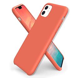 ORNARTO Liquid Silicone Case for iPhone 11, Slim Liquid Silicone Soft Gel Rubber Case Cover for Apple iPhone 11(2019) 6.1 inch-Living Coral