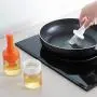 baohuqusihanjin Silica Gel Oil Brush High Temperature Resistance Kitchen Barbecue Brush Orange White Portable