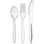 AmazonBasics 360-Piece Clear Plastic Utensil Cutlery Set